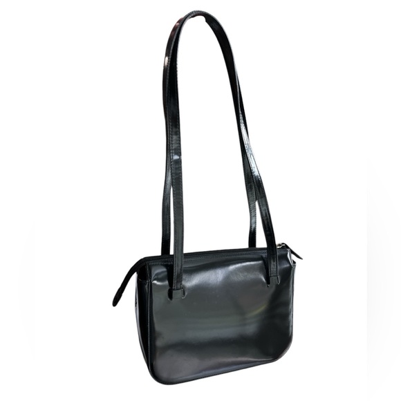 Versace Patent Leather Shoulder Bag with Silver Hardware - Picture 4 of 11